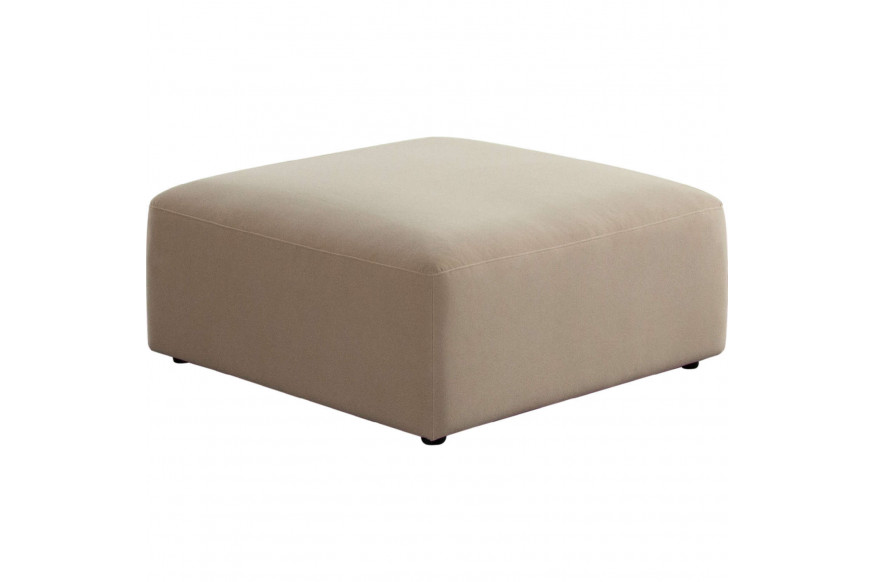 Diamond Sofa™ Zia Performance Velvet Fabric Ottoman - Light Camel