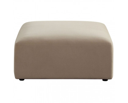 Diamond Sofa™ Zia Performance Velvet Fabric Ottoman - Light Camel