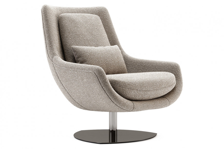 Domkapa™ Elba Armchair - White Texturized Steel