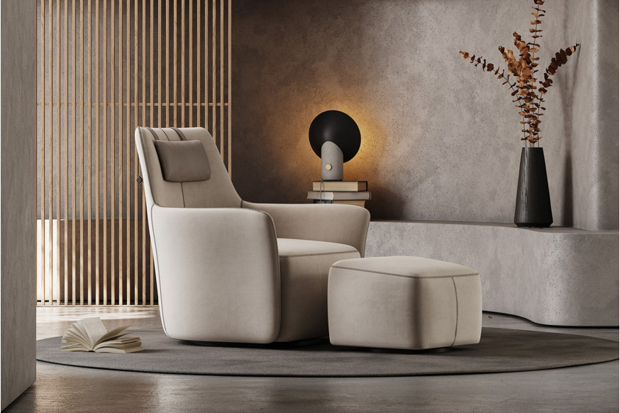 Domkapa™ Alexander Armchair - Rose Gold Matte, Cross-Stitching