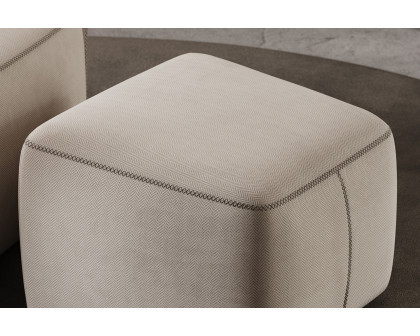 Domkapa™ Alexander Armchair - Brushed Stainless Steel, Double-Top Stitching