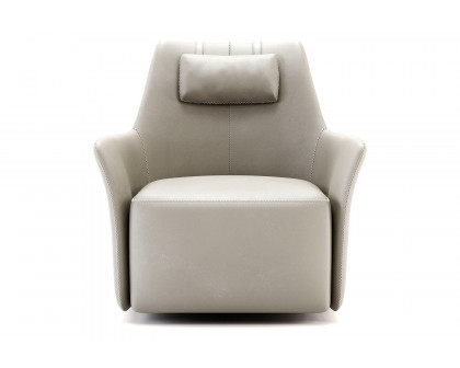 Domkapa™ Alexander Armchair - Onyx Polished, Double-Top Stitching