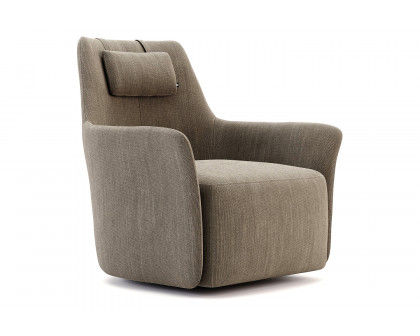 Domkapa™ Alexander Armchair - Brushed Stainless Steel, Double-Top Stitching