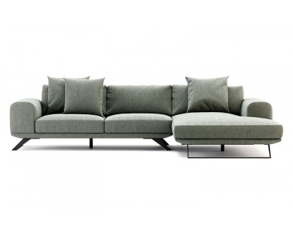 Domkapa Aniston Chaise Sofa - White Texturized Steel