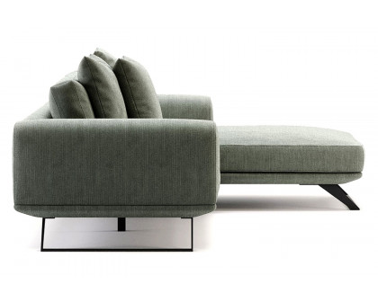 Domkapa Aniston Chaise Sofa - White Texturized Steel