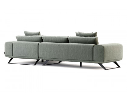 Domkapa Aniston Chaise Sofa - White Texturized Steel