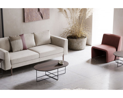 Domkapa Parker 3 Seats Sofa - White Texturized Steel