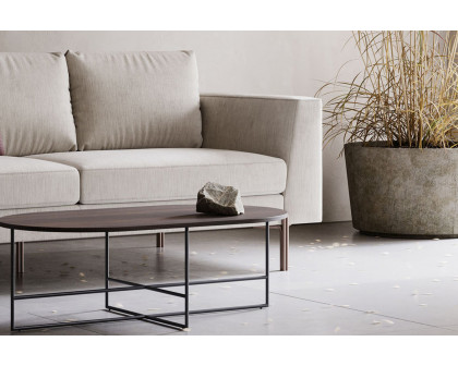 Domkapa Nicole 2 Seats Sofa - White Texturized Steel