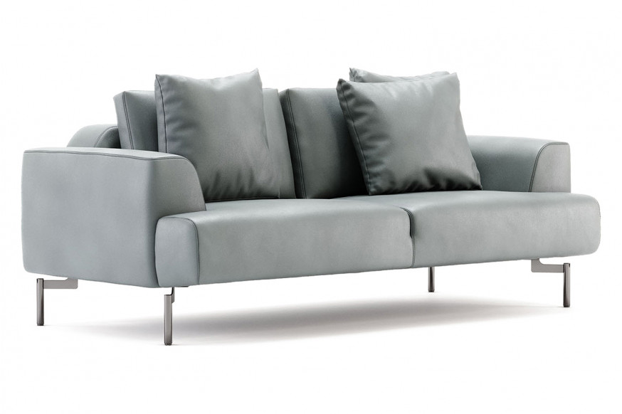 Domkapa™ Taís 2 Seats Sofa - Smoky Black Polished