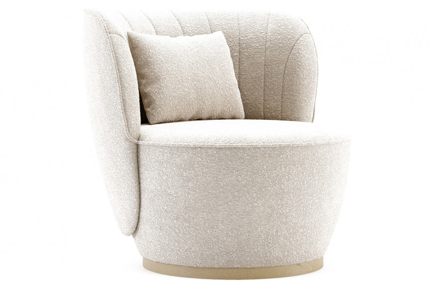 Domkapa™ Pearl Armchair Swivel - Gold Polished Stainless Steel