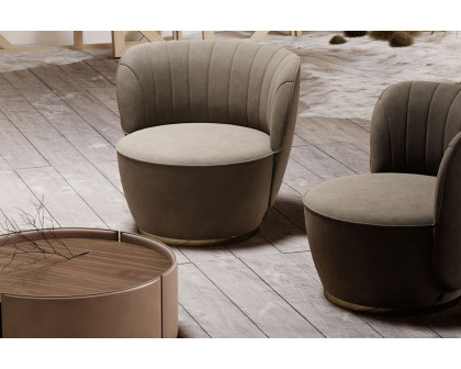 Domkapa™ Pearl Armchair Swivel - Rose Gold Polished