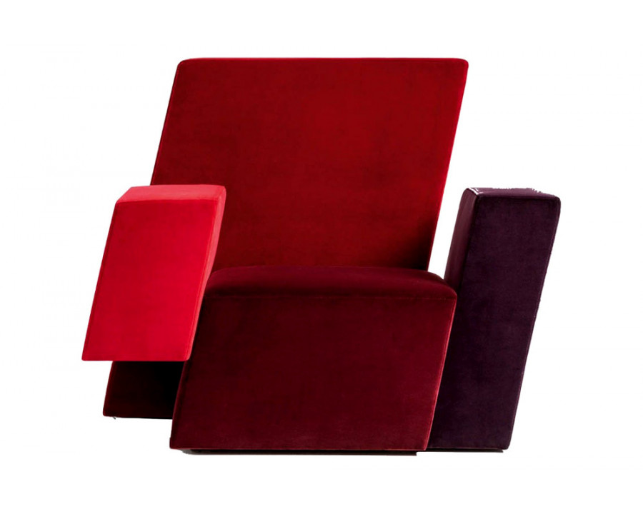 Driade Italic Pattern Armchair - Red/Burgundy