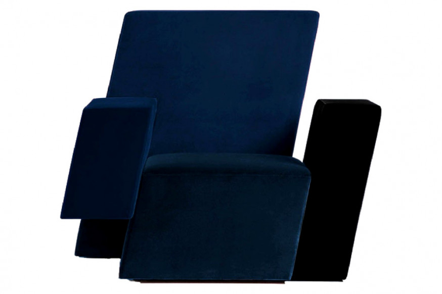 Driade™ Italic Solid Armchair - Blue/Black