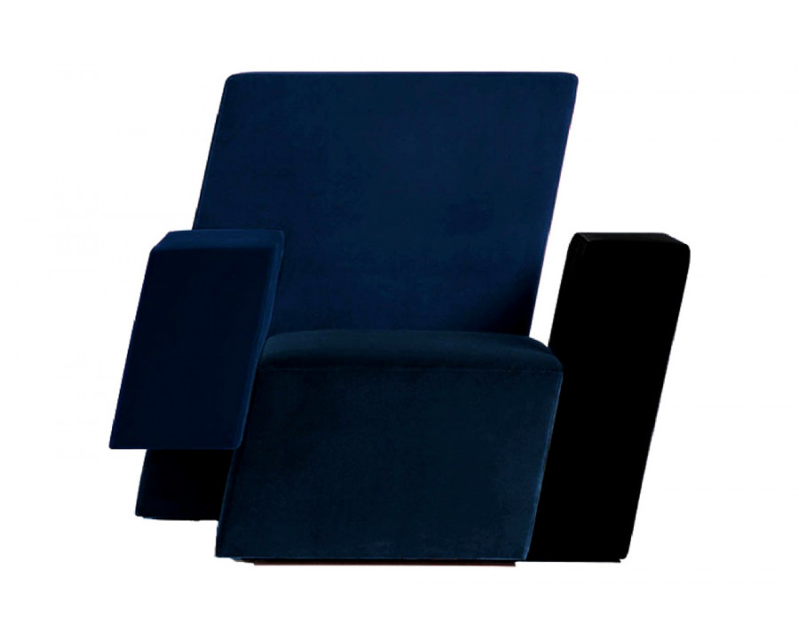 Driade Italic Solid Armchair - Blue/Black