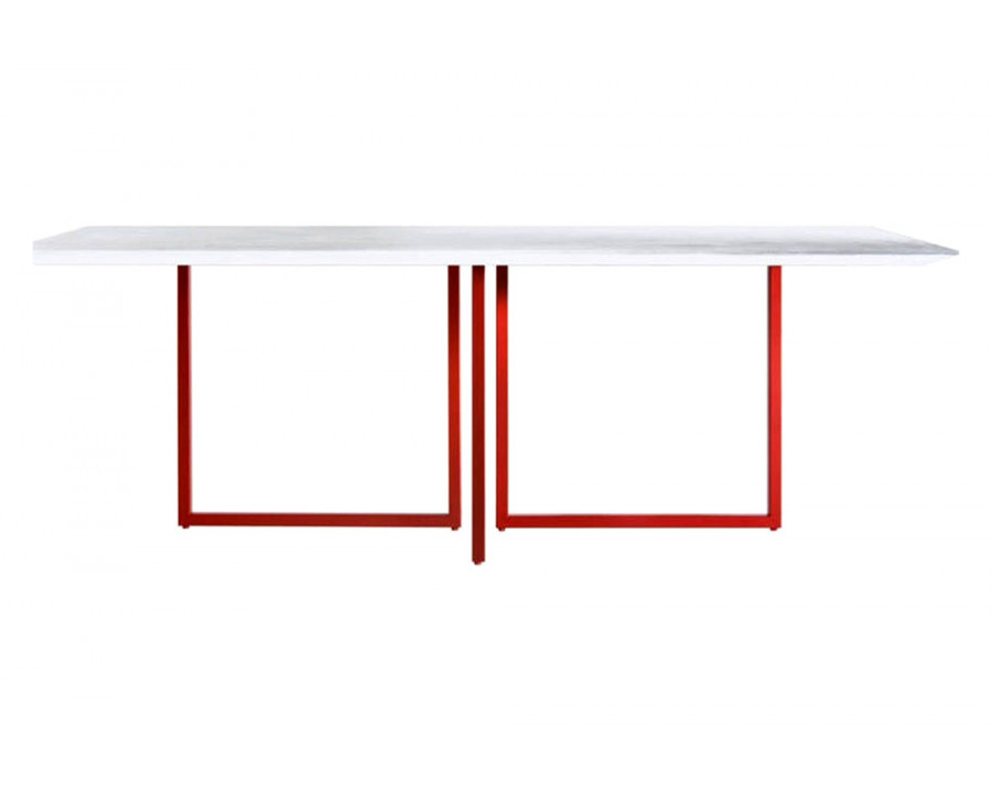 Driade Gazelle 82" Dining Table - Champagne/Red