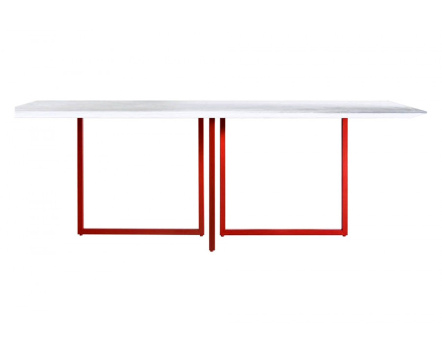 Driade Gazelle 82" Dining Table - White/Red