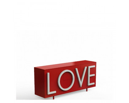 Driade Love Medium Cabinet - Red/Light Gray