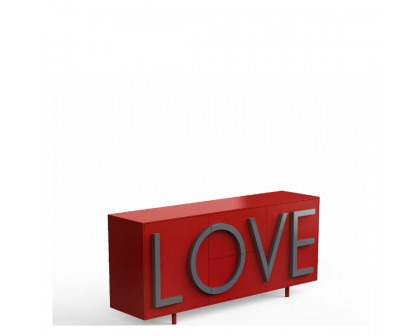 Driade Love Medium Cabinet - Red/Dark Gray