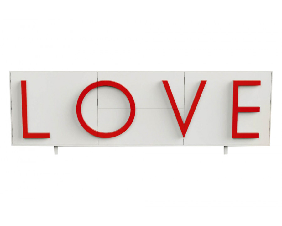 Driade Love Large Cabinet - White/Red