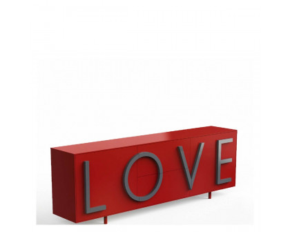 Driade Love Large Cabinet - Red/Dark Gray