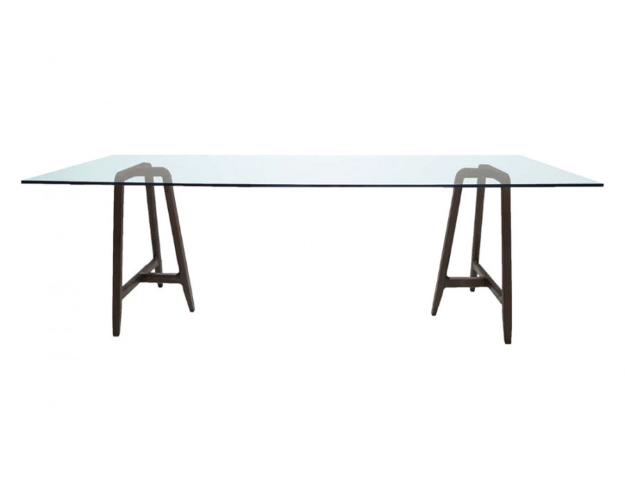 Driade Easel 86" Dining Table - Transparent/Charcoal