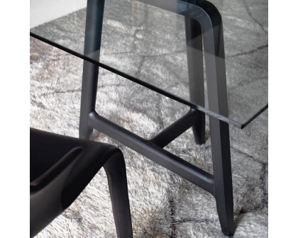 Driade Easel 86" Dining Table - Transparent/Charcoal