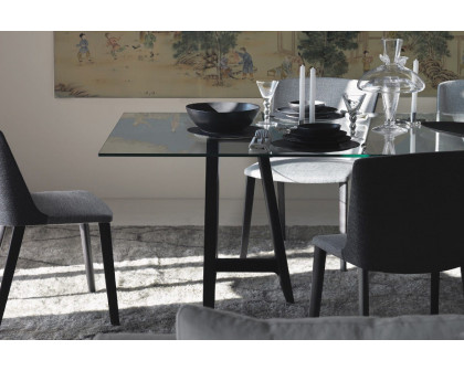 Driade Easel 86" Dining Table - Transparent/Charcoal