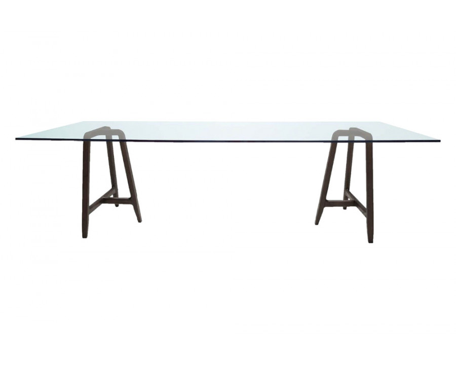 Driade Easel 94" Dining Table - Transparent/Charcoal