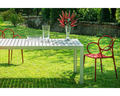 Driade Kalimba 82" Outdoor Table - Silver