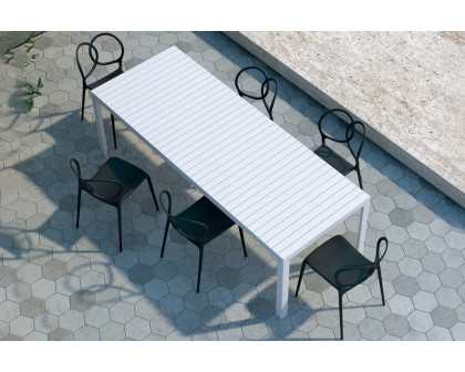 Driade Kalimba 82" Outdoor Table - Silver