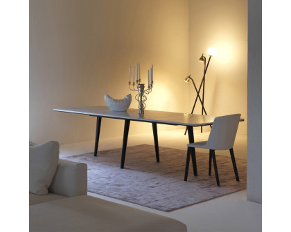 Driade François 106" Dining Table - White/Ebony