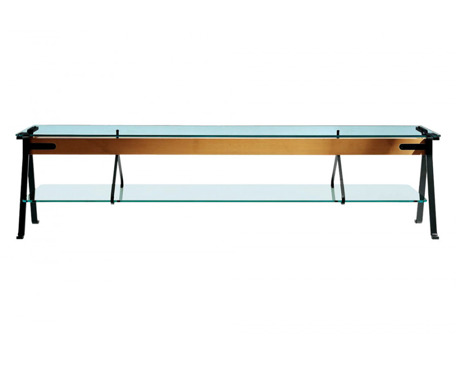 Driade - Fratello Dining Table in Transparent/Black/Natural