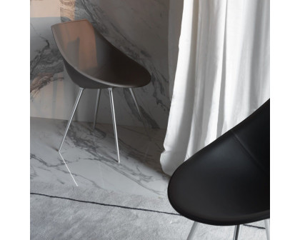 Driade Lagò Chair - Dark Beige/Aluminum