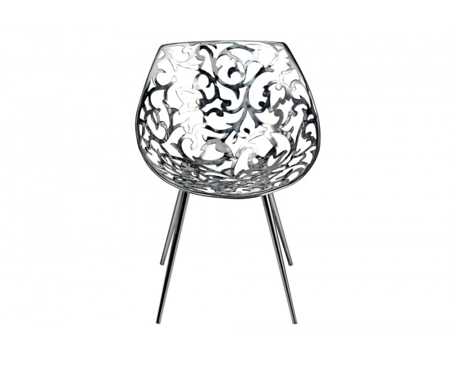 Driade - Miss Lacy Floral Armchair in Steel