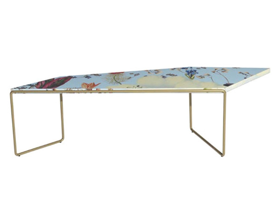 Driade Zagazig Floral Console Table - Gold