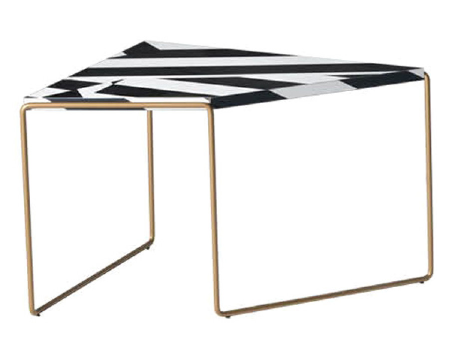 Driade - Zagazig Coffee Table in White/Black/Gold