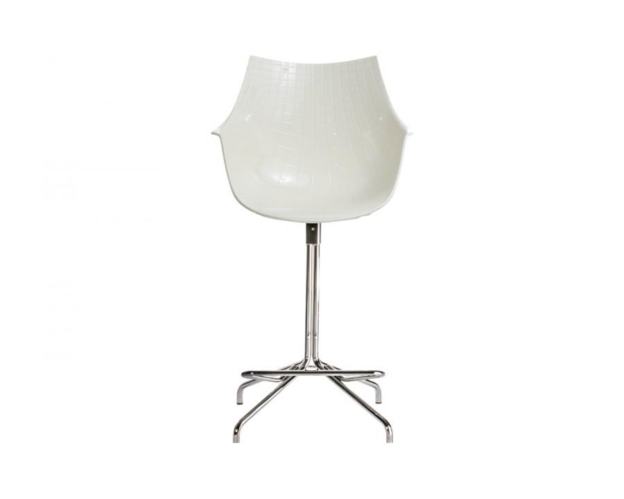 Driade Meridiana Tall Office Chair - White/Chrome