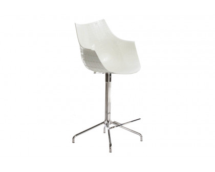 Driade Meridiana Tall Office Chair - White/Chrome