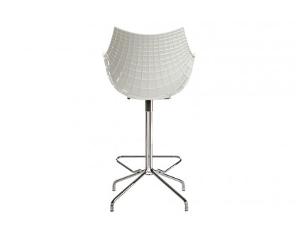 Driade Meridiana Tall Office Chair - White/Chrome