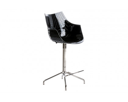 Driade Meridiana Tall Office Chair - Black/Chrome