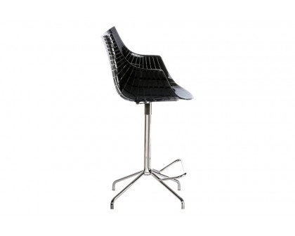 Driade Meridiana Tall Office Chair - Black/Chrome