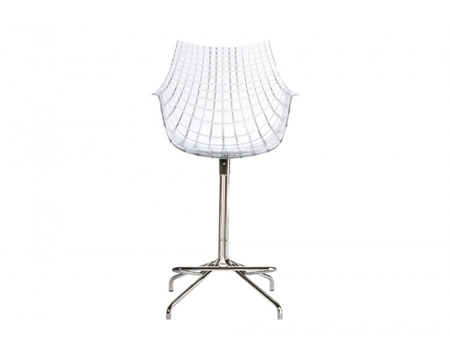 Driade Meridiana Tall Office Chair - Transparent/Chrome