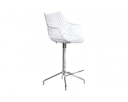 Driade Meridiana Tall Office Chair - Transparent/Chrome