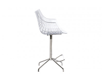 Driade Meridiana Tall Office Chair - Transparent/Chrome