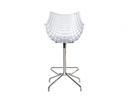 Driade Meridiana Tall Office Chair - Transparent/Chrome