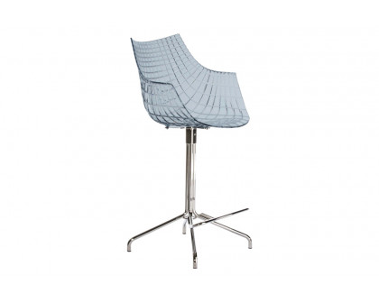 Driade Meridiana Tall Office Chair - Gray/Chrome