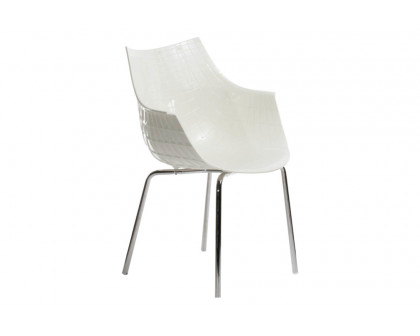 Driade Meridiana Dining Chair - White/Chrome