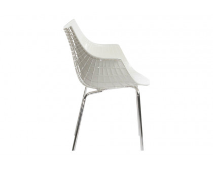 Driade Meridiana Dining Chair - White/Chrome