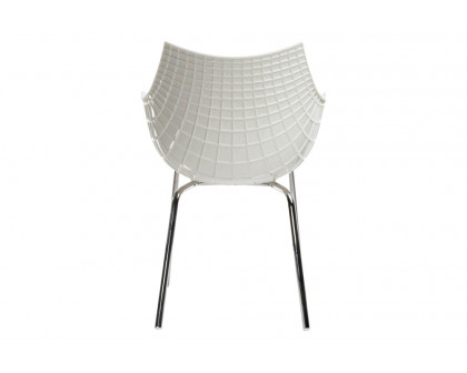 Driade Meridiana Dining Chair - White/Chrome