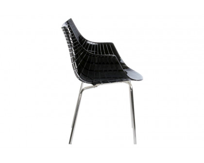 Driade Meridiana Dining Chair - Black/Chrome